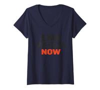 Women's Peace Not War End Vietran Now No War with Iran Peace Message V-Neck T-Shirt