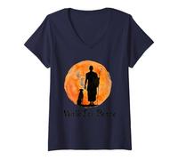 Women's Peace Walking Monks and Aloka Dog Walk for Peace Men Women V-Neck T-Shirt