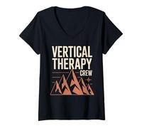 Womens Peak Bagger Mountain Climbing Mountaineer V-Neck T-Shirt