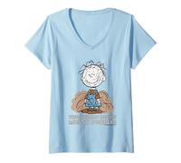 Womens Peanuts Pig Pen Messy People Needed Organised Vintage Mess V-Neck T-Shirt