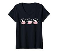 Women's Peanuts Snoopy Dog House Pose Fun Summer Comic Art Classic V-Neck T-Shirt