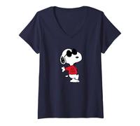 Womens Peanuts - Snoopy Joe Cool V-Neck T-Shirt