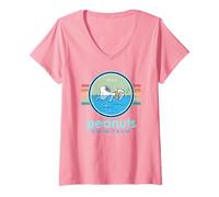 Womens Peanuts Snoopy Swim Team Pro Summer Sports 86 Epic Champion V-Neck T-Shirt