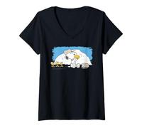 Women's Peanuts Snoopy Woodstock Summer Camp Scouts Adventure Leader V-Neck T-Shirt