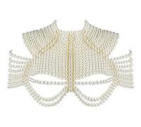Women's Pearl Body Chain Bra Sexy Bikini Body Chain-shoulder Necklace Fashion Body Chain Jewelry Party Chain Accessory for Women Girls