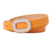 Women's Pearl Rhinestone Belt Snap Button White