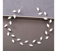 Women's Pearl Rhinestone Headband Wedding Hair Accessories Bridal Headdress Hair Accessories Silver Headband (Silver 1)