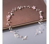 Women's Pearl Rhinestone Headband Wedding Hair Accessories Bridal Headdress Hair Accessories Silver Headband (Silver 16)