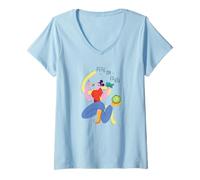 Womens Peas On Earth - Funny Vegan Plant Based Peace Pun V-Neck T-Shirt