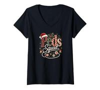 Women's Peds Squad Christmas Vintage Pediatric Nurse Stethoscope V-Neck T-Shirt