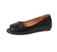 Women's Peep Toe Sandals Low Wedge Pumps Open Toe Sandals Slip on Flat Shoes Lighweight Summer Walk Sneakers for Ladies UK Size 3.5-7.5