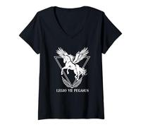 Womens Pegasus Legion Red Rising Sigil House Mars Howler V-Neck T-Shirt