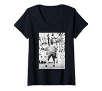 Women's Pele Brazil V Czechoslovakia 1970 Football World Cup V-Neck T-Shirt