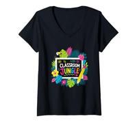 Women's Pencil Rocket Space Education Knowledge V-Neck T-Shirt