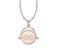 Women's pendant rose gold infinity chain with diamond. Silver plated diamond white D_Lbke0001-923-14-L45V ONE SIZE
