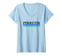 Womens Pendleton Oregon Retro Graphic - Pendleton OR CV29X V-Neck T-Shirt