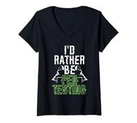 Womens Penetration Tester, Ethical Hacking for A Pen Tester V-Neck T-Shirt