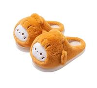 Women's Penguin Cute Animal Slippers Comfortable Home Plush Warm Winter Slippers (Yellow, Adult, Women, 6, Numeric Range, UK Footwear Size System, 6.5, Medium)