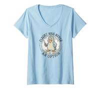Women's Penguin Lovers Flight was Never an Option Penguin V-Neck T-Shirt