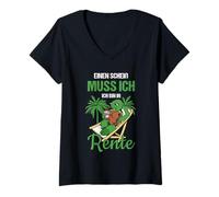Womens Pensionierung Einen Scheiß Muss Ich Ich Bin in Rente V-Neck T-Shirt