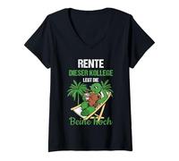 Womens Pensionierung Rente Dieser Kollege Legt Die Beine Hoch Rente V-Neck T-Shirt