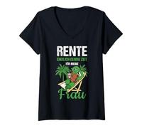 Womens Pensionierung Rente Endlich Genug Zeit Für Meine Frau Rente V-Neck T-Shirt