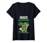 Womens Pensionierung Rente Nicht Mehr Mein Problem Rente V-Neck T-Shirt