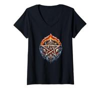 Women's Pentagram Wicca Symbol, Witch, Witchcraft, Occultist, Magic V-Neck T-Shirt