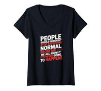 Women's People Should Seriously Stop Expecting Normal from Me V-Neck T-Shirt