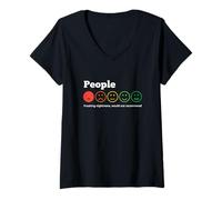 Womens People Very Bad Rating Smile Nightmare Would Not Recommend V-Neck T-Shirt