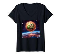 Women's Pepe Crypto and Pepe Meme Coin for Pepe Meme V-Neck T-Shirt