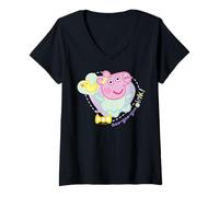 Women's Peppa Pig Eve Goo Goo Oink V-Neck T-Shirt