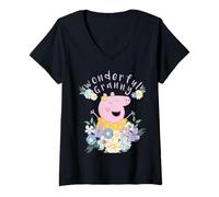 Women's Peppa Pig Wonderful Granny Mother's Day V-Neck T-Shirt