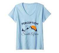 Womens Perception South Africa Vacation Travel V-Neck T-Shirt