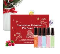 Women's Perfume, 5 ml x 5 Christmas Reindeer Natural Spray, Long-Lasting Fragrance, Perfume Fragrance, Perfume Oil, Unisex for Everyday, Dates, Work, Travel, & Personal Care