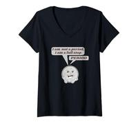Womens Period or fullstop funny English language grammar V-Neck T-Shirt