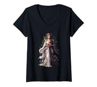 Women's Persephone Goddess Mythology V-Neck T-Shirt