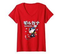 Women's Persona 5 Morgana with Kanji and Diamonds RPG Video Game V-Neck T-Shirt