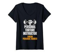 Women's Personal Torture Instructor I Mean Personal Trainer V-Neck T-Shirt