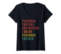 Women's Personal Torture Instructor I Mean Personal Trainer V-Neck T-Shirt