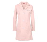Women's Personalised Embroidered Lab Coat Pale Pink