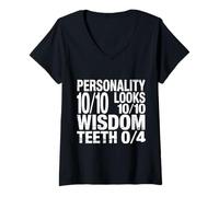 Womens Personality 10/10 Looks 10/10 Wisdom Teeth 0/4 - V-Neck T-Shirt
