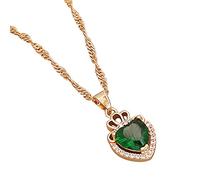 Women's Personality Crown Diamond Crystal Love Pendant Necklace Clavicle Chain Birthday Valentine's Day Jewellery