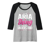 Womens Personalized Name, It's an Aria Thing Raglan Baseball Tee