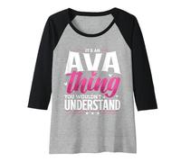 Womens Personalized Name, It's an Ava Thing Raglan Baseball Tee