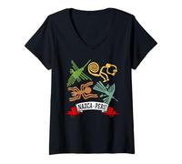 Women's Peruvian Nazca Lines Peru Ancient Geoglyph Mystery Art V-Neck T-Shirt