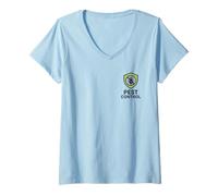Womens PEST Control Company Design V-Neck T-Shirt