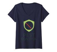Womens PEST Control Design V-Neck T-Shirt
