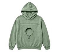 Womens Pet Pouch Hoodie Dog Carrier Jumper Casual Pullover Sweatshirts | Hoodie With Dog Pouch Breathable Material Secure Small Animal Carrier Everyday Casual Sweatshirts Uk Green M