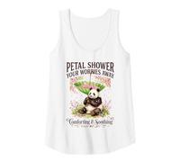 Womens Petal Shower Worries Away Panda Umbrella Tank Top